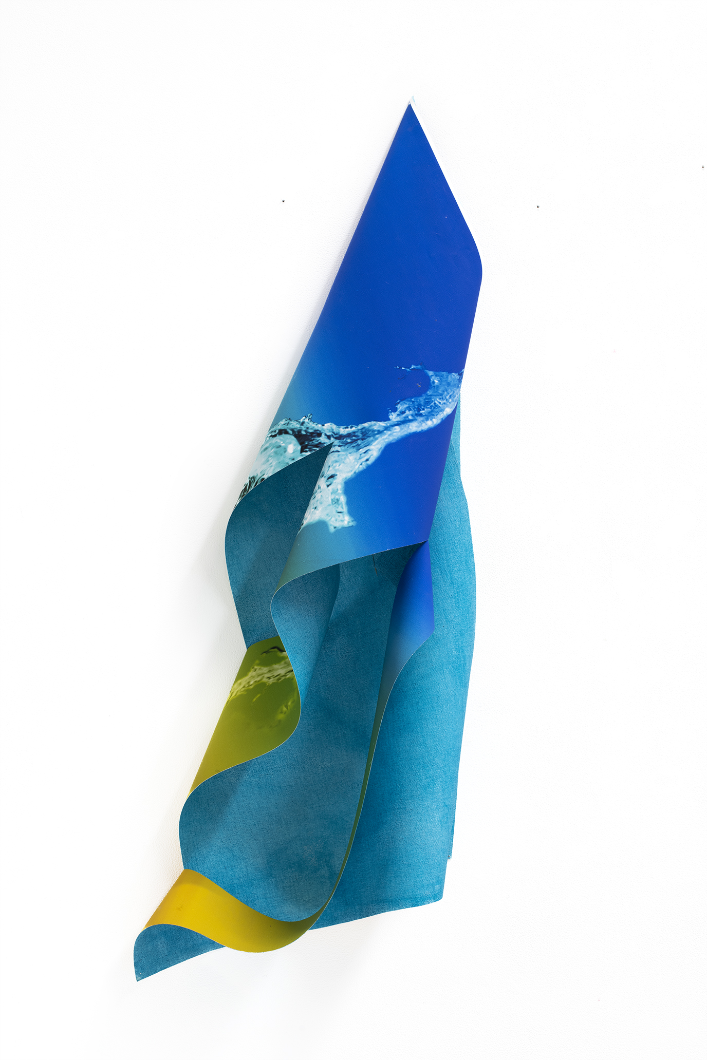 oceandrape, Double sided inkjet print, ink, varnish, Dimensions variable on daguerreotype canvas