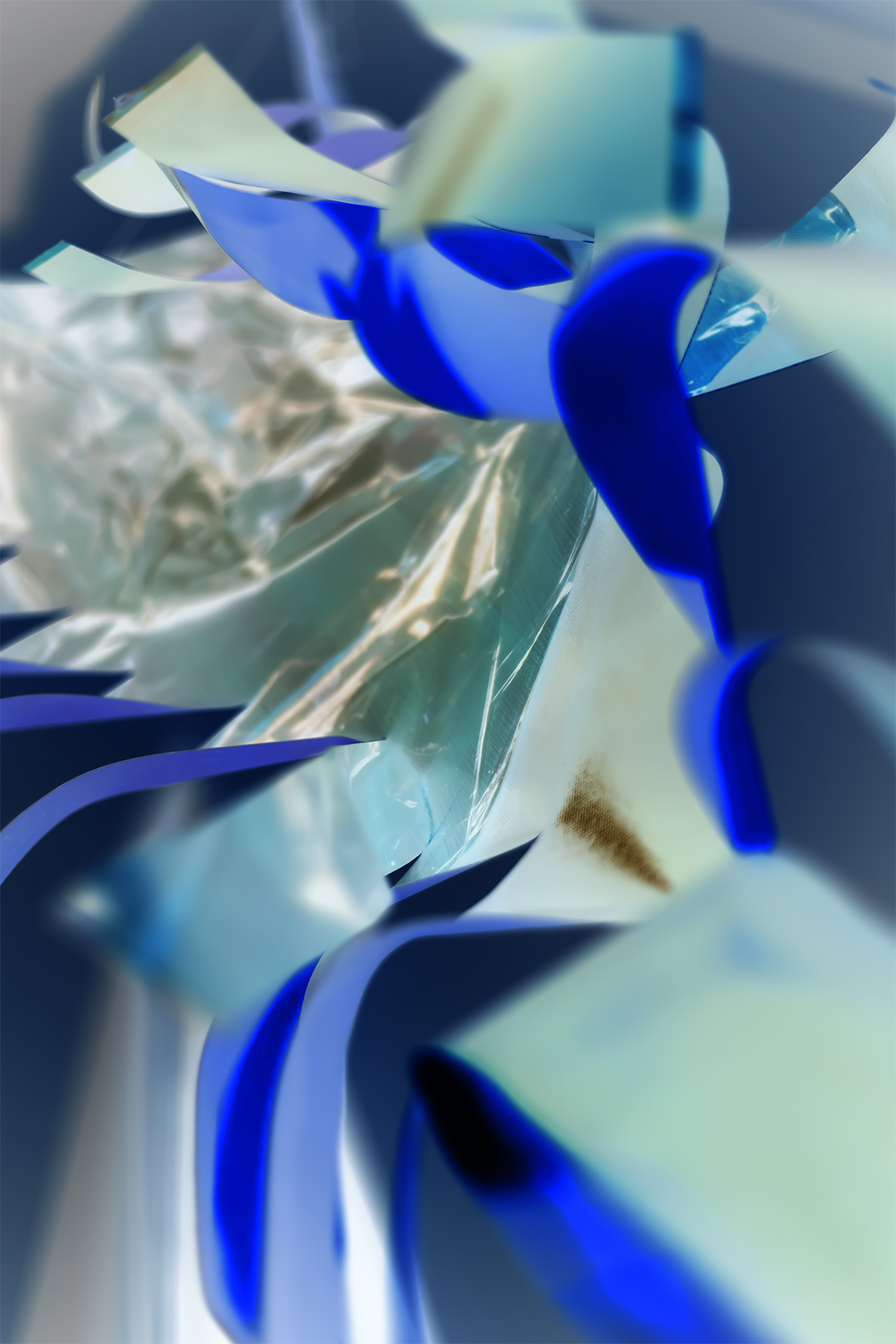 bluegold001, inkjet print, ink, varnish 240 x 60 cms, Inkjet print on 340gsm Hahnemühle daguerreotype canvas